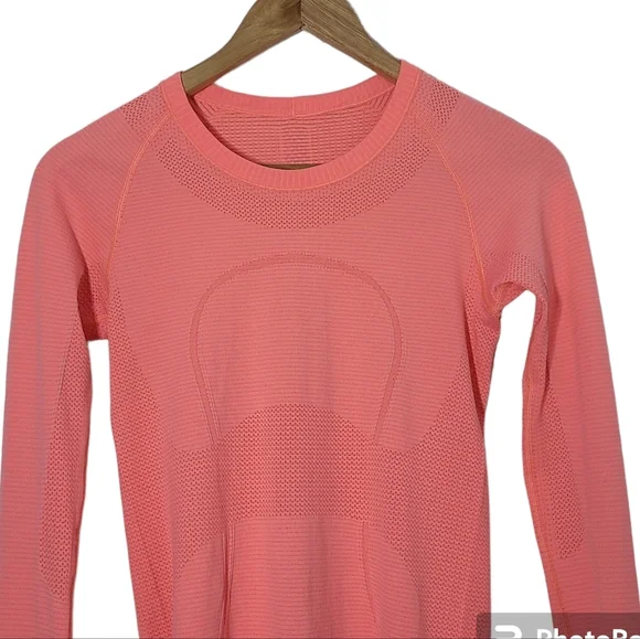 Lululemon Swiftly Tech Long Sleeve Crew in Heathered Very Light Flare Size 4 - Picture 11 of 16